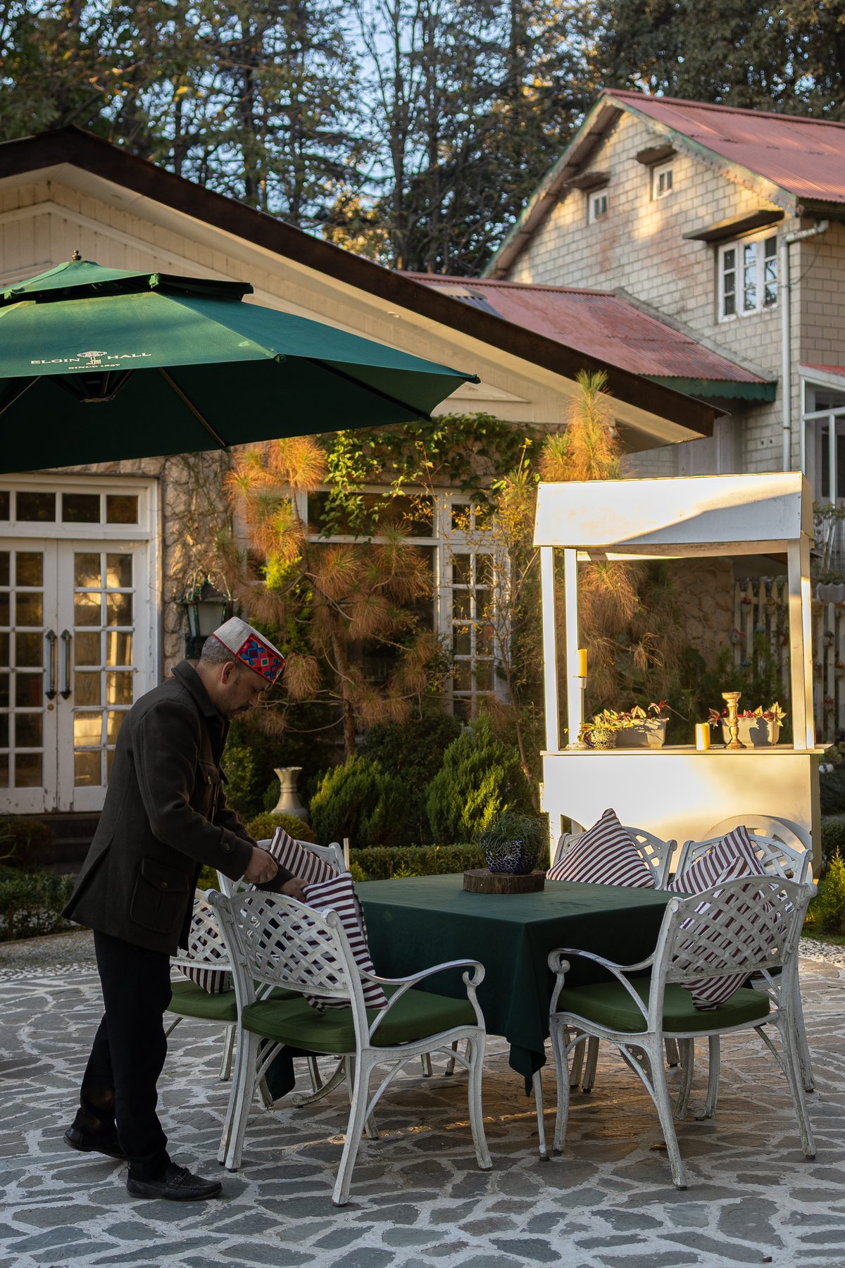 Setting the terrace